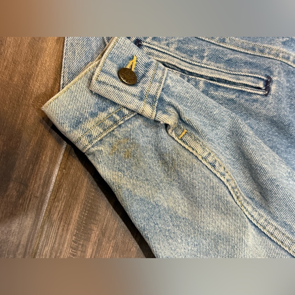 Vintage Lee Riders Blue Denim Trucker Jean Jacket W 18 - Picture 11 of 15